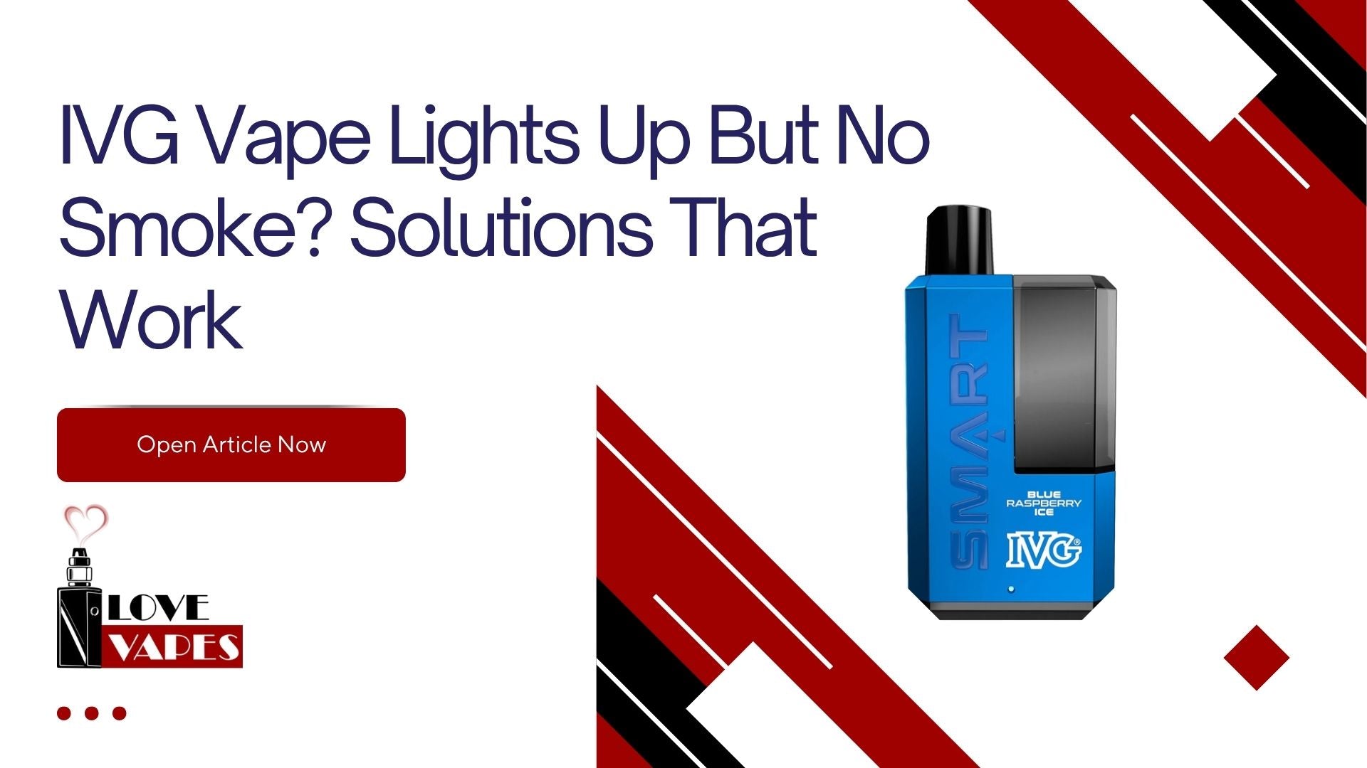 IVG Vape Lights Up But No Smoke? Solutions That Work