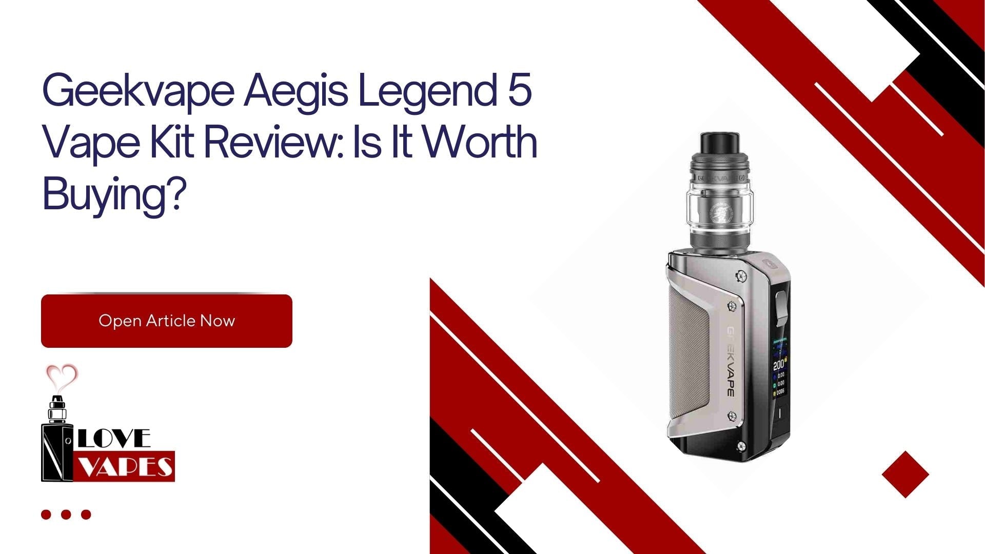 Geekvape Aegis Legend 5 Vape Kit Review: Is It Worth Buying? – Love Vapes