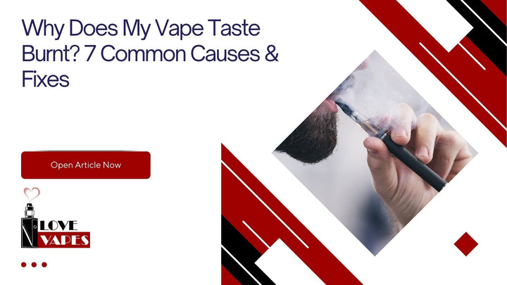 Why Does My Vape Taste Burnt? 7 Common Causes & Fixes