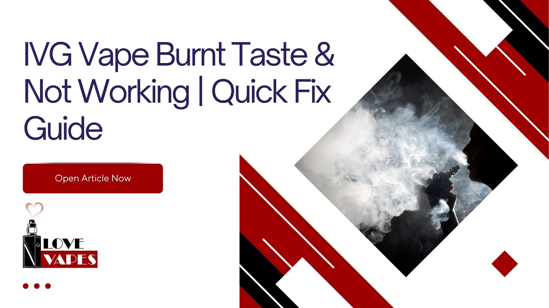IVG Vape Burnt Taste & Not Working | Quick Fix Guide