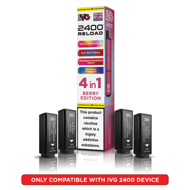 Berry Edition IVG 2400 Reload Pods 4 in 1 | Love Vapes