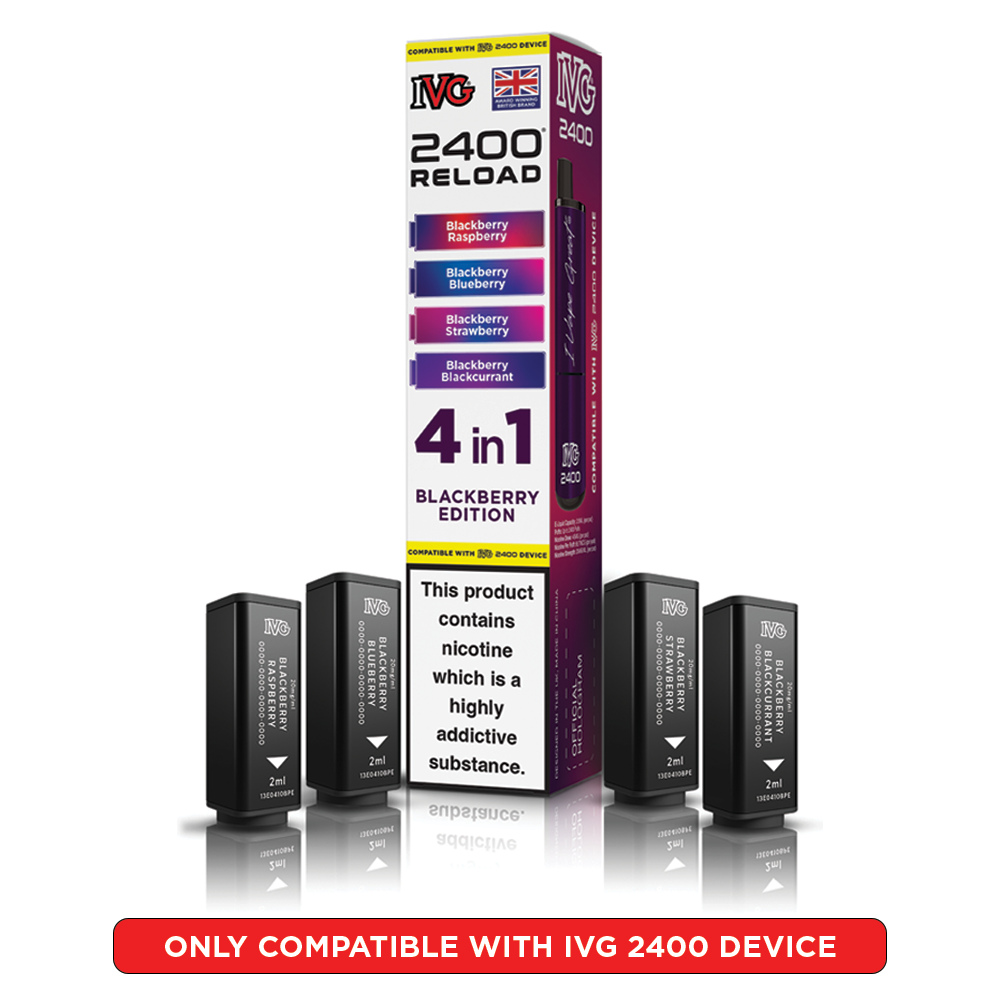Blackberry Edition IVG 2400 Reload Pods 4 in 1 | Love Vapes