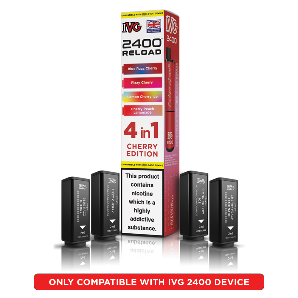 Cherry Edition IVG 2400 Reload Pods 4 in 1 | Love Vapes