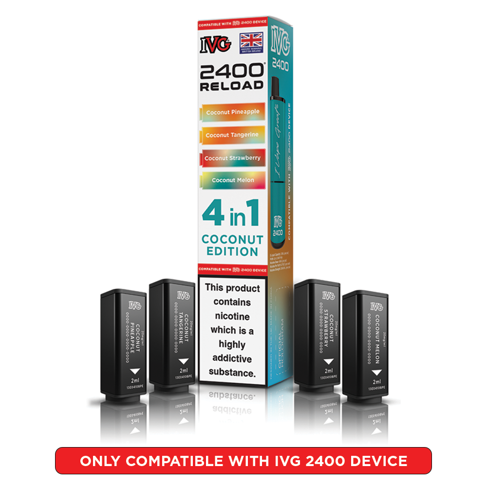Coconut Edition IVG 2400 Reload Pods 4 in 1 | Love Vapes