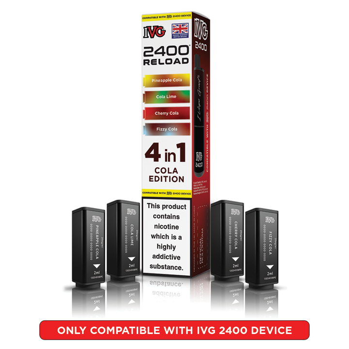 Cola Edition IVG 2400 Reload Pods 4 in 1 | Love Vapes