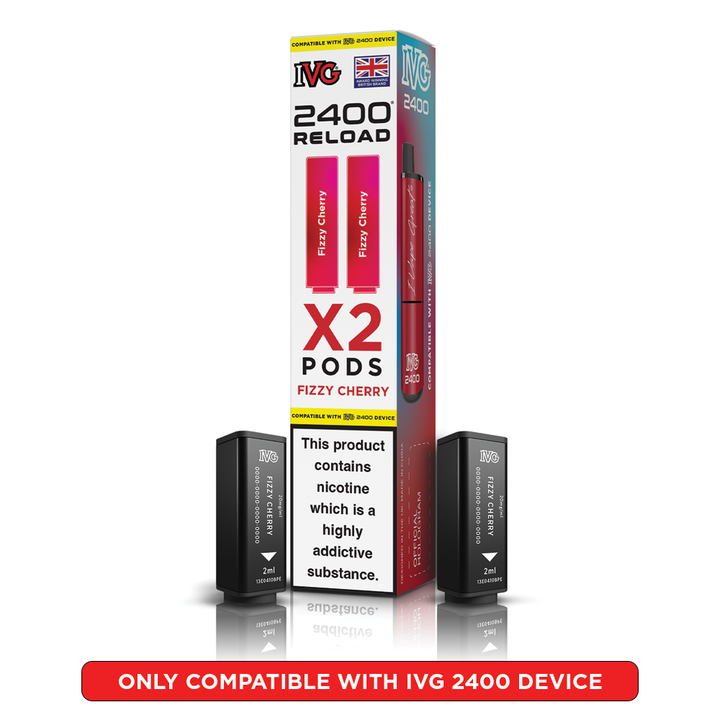 FIzzy Cherry IVG 2400 Reload Pods 2 in 1 | Love Vapes