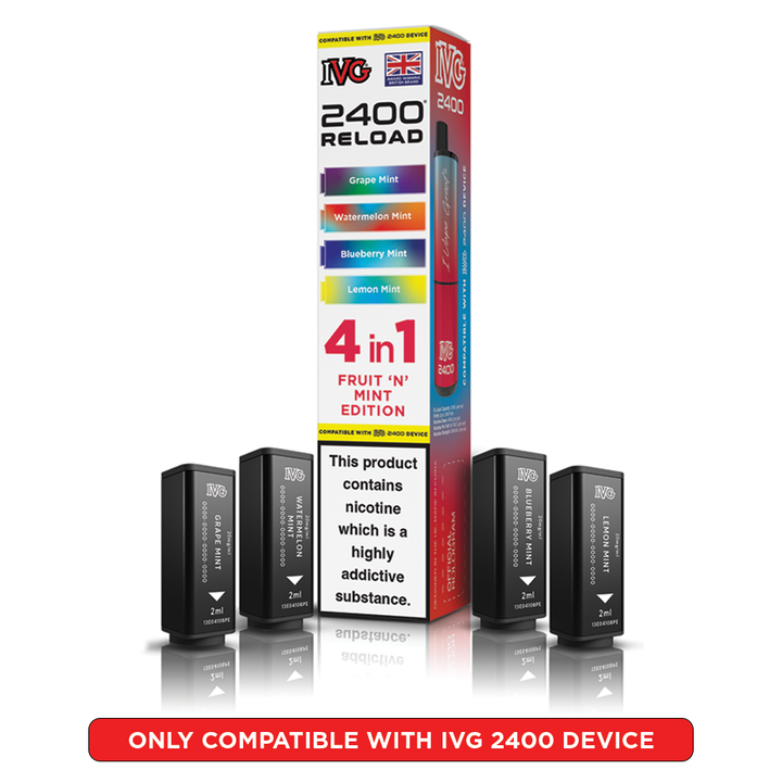 Fruit N Mint Edition IVG 2400 Reload Pods 4 in 1 | Love Vapes