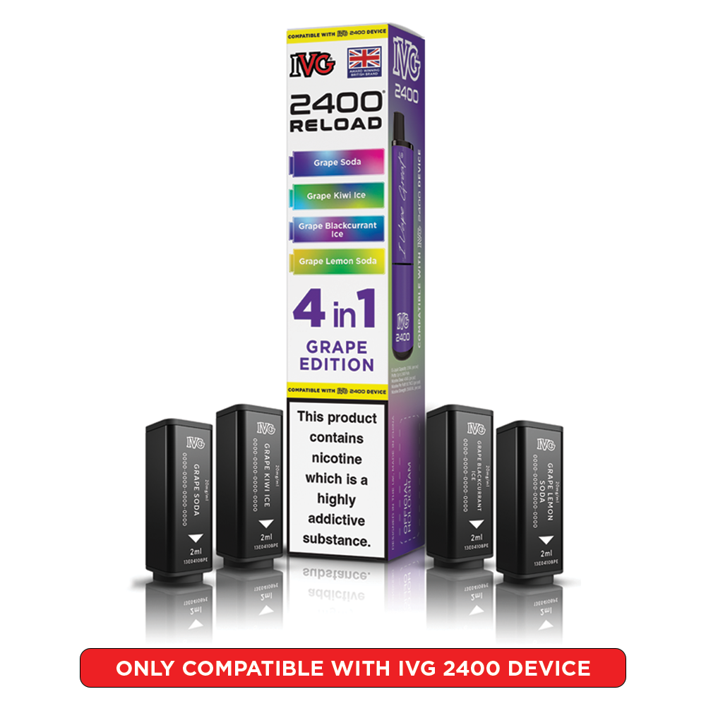 Grape Edition IVG 2400 Reload Pods 4 in 1  | Love Vapes