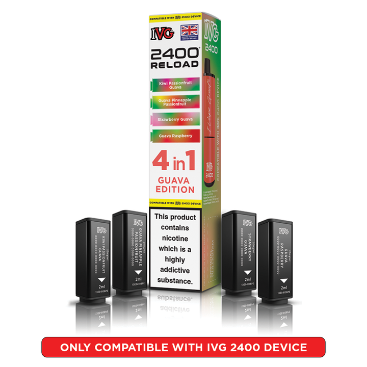 Guava Edition IVG 2400 Reload Pods 4 in 1 | Love Vapes