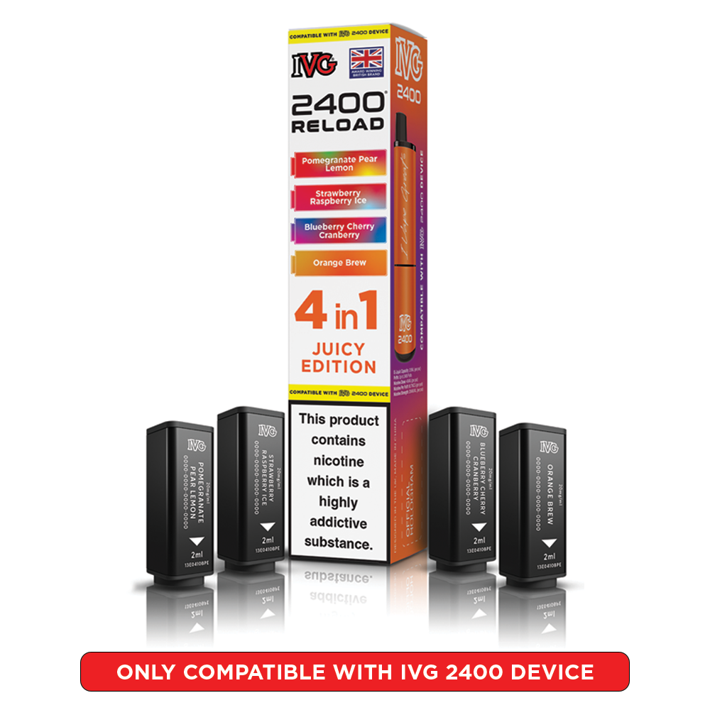 Juicy Edition IVG 2400 Reload Pods 4 in 1 | Love Vapes