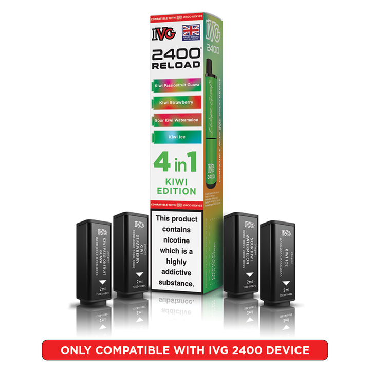 Kiwi Edition IVG 2400 Reload Pods 4 in 1 | Love Vapes