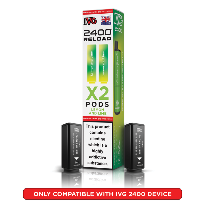 Lemon And Lime IVG 2400 Reload Pods 2 in 1 | Love Vapes
