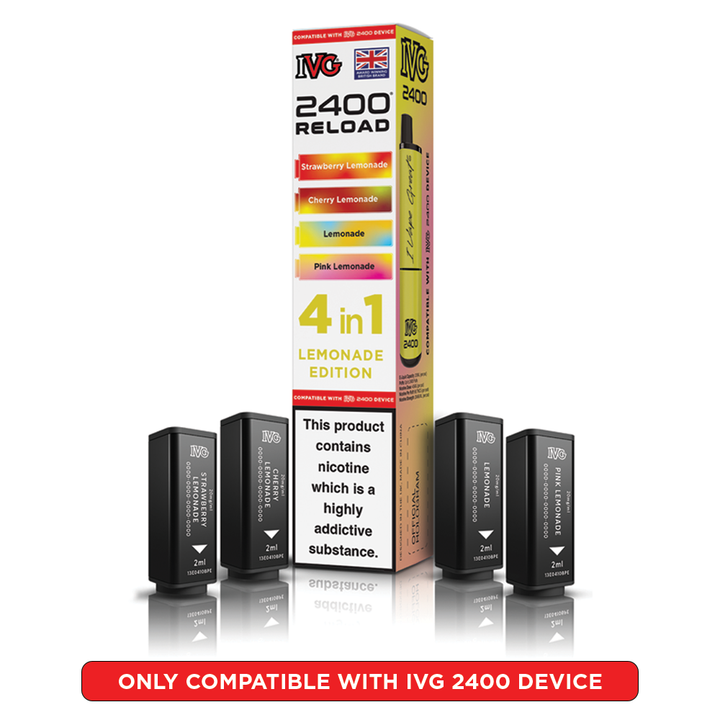 Lemonade Edition IVG 2400 Reload Pods 4 in 1 | Love Vapes