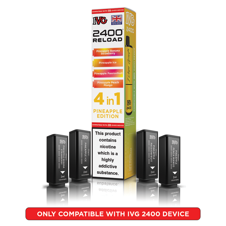Pineapple Edition IVG 2400 Reload Pods 4 in 1 | Love Vapes
