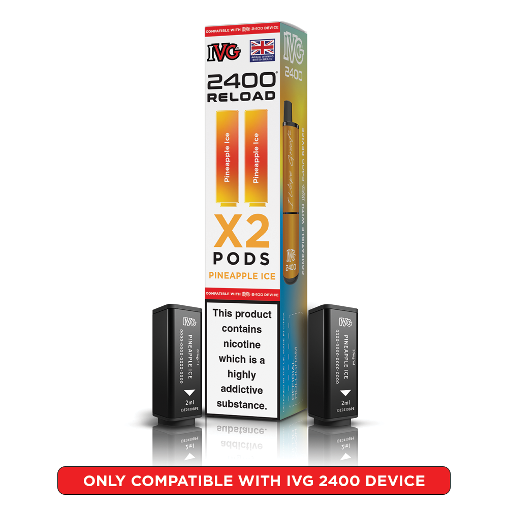 Pineapple Ice IVG 2400 Reload Pods 2 in 1 | Love Vapes