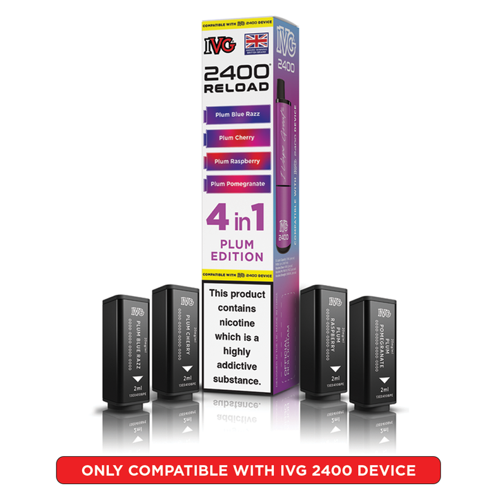 Plum Edition IVG 2400 Reload Pods 4 in 1 | Love Vapes