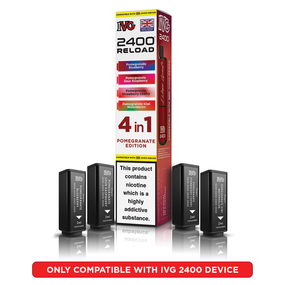 Pomegranate Edition IVG 2400 Reload Pods 4 in 1 | Love Vapes