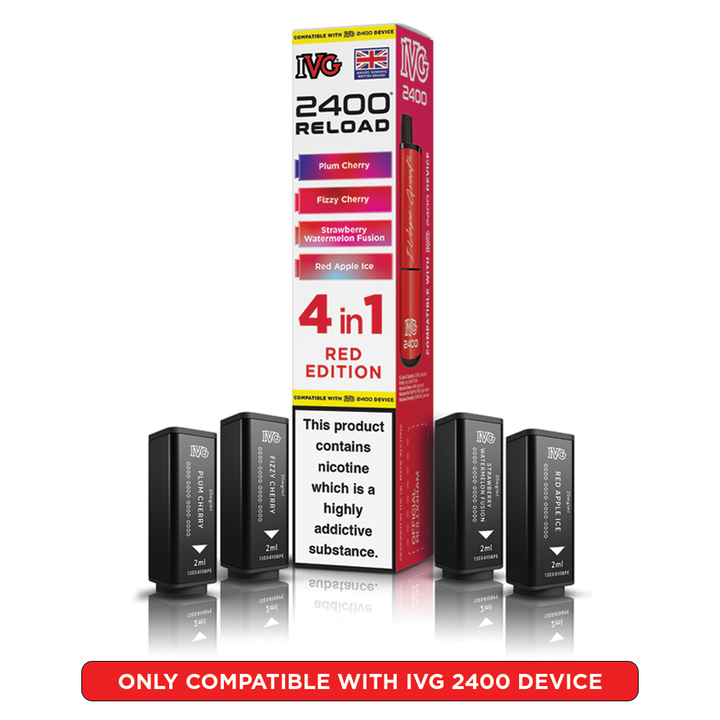 Red Edition IVG 2400 Reload Pods 4 in 1 | Love Vapes