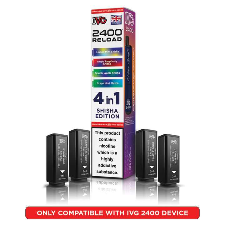 Shisha Edition IVG 2400 Reload Pods 4 in 1 | Love Vapes