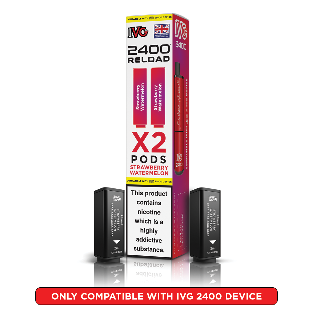 Strawberry Watermelon IVG 2400 Reload Pods 2 in 1 | Love Vapes