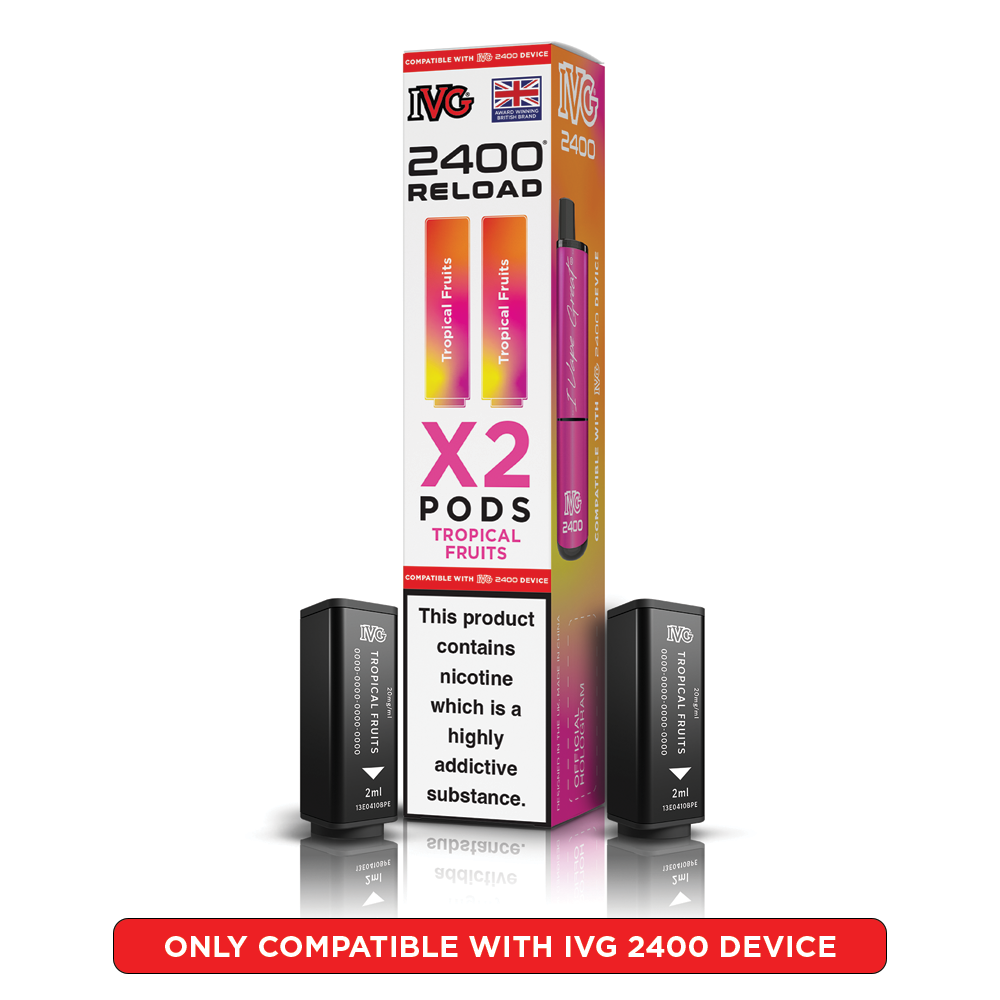 Tropical fruits IVG 2400 Reload Pods 2 in 1 | Love Vapes