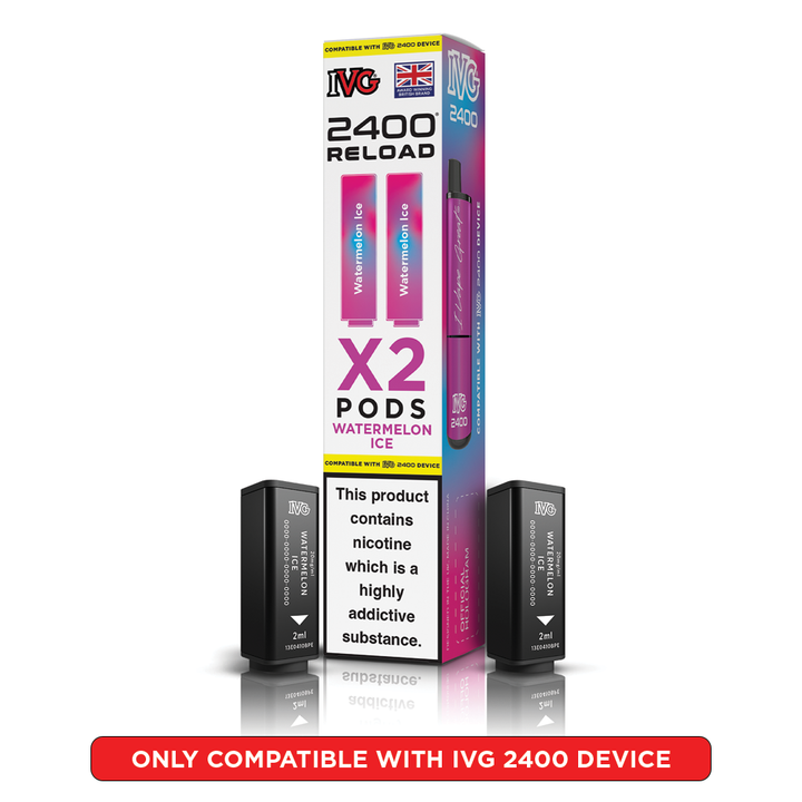 Watermelon Ice IVG 2400 Reload Pods 2 in 1 | Love Vapes