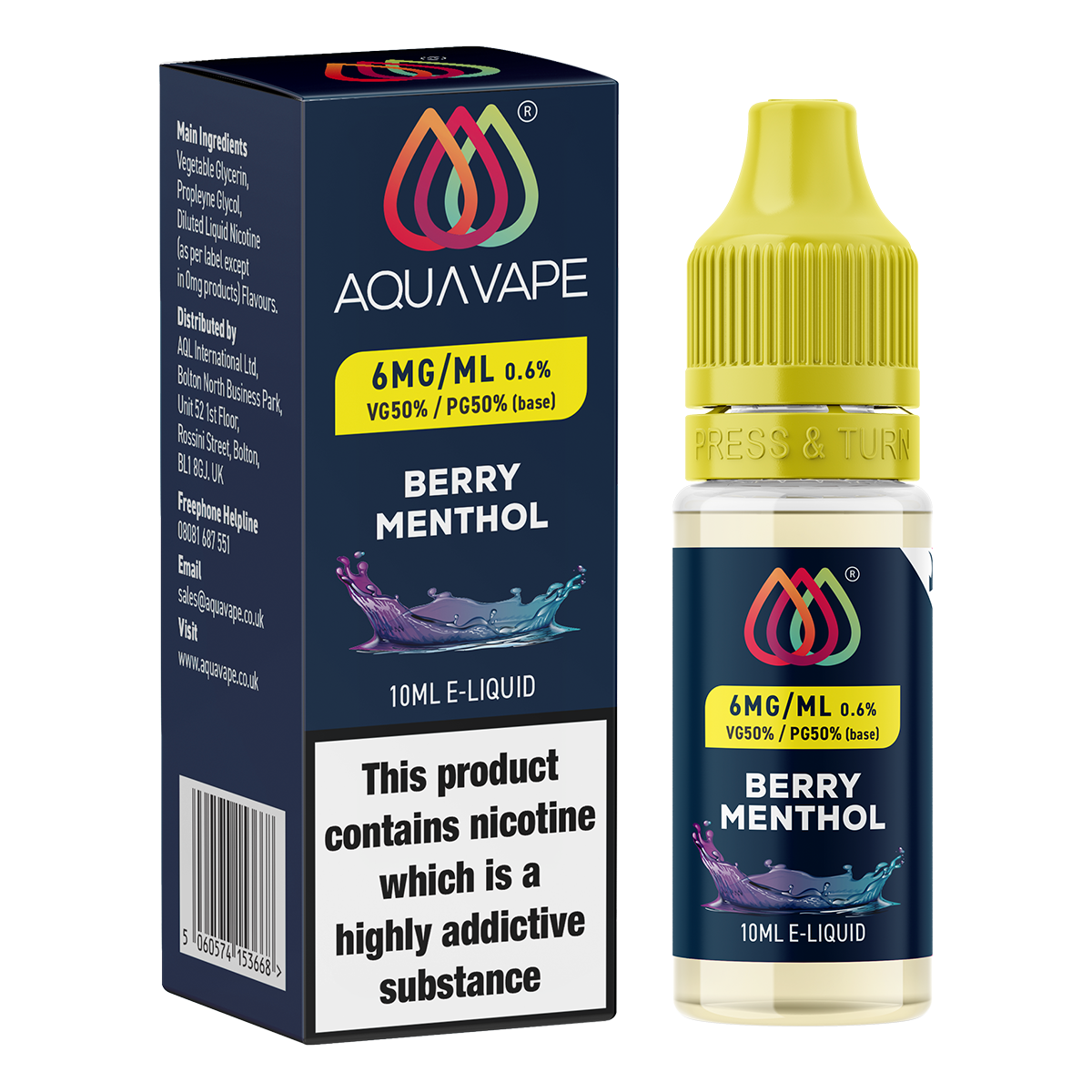 Berry Menthol E-Liquid by Aquavape - 10ml