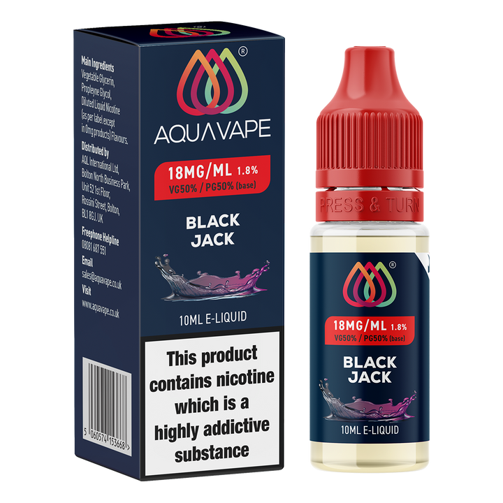 Black Jack E-Liquid by Aquavape - 10ml