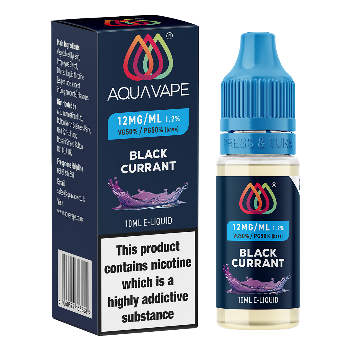 Blackcurrant E-Liquid by Aquavape - 10ml