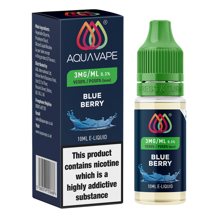 Blueberry E-Liquid by Aquavape - 10ml