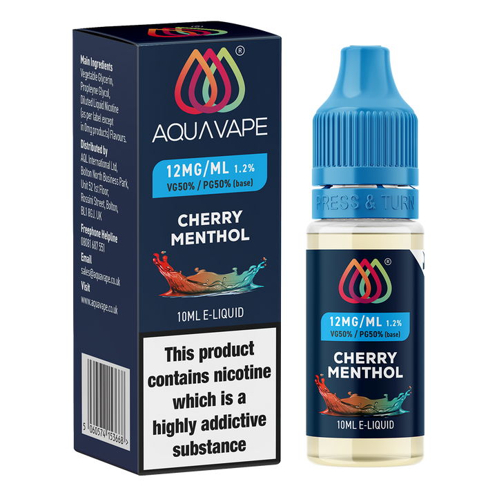 Cherry Menthol E-Liquid by Aquavape - 10ml