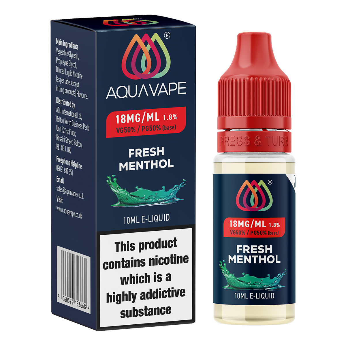 Fresh Menthol by Aquavape - 10ml