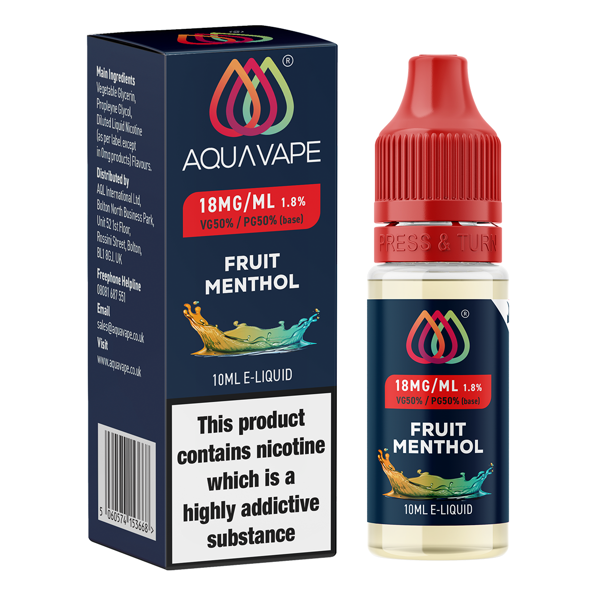 Fruit Menthol E-Liquid by Aquavape - 10ml