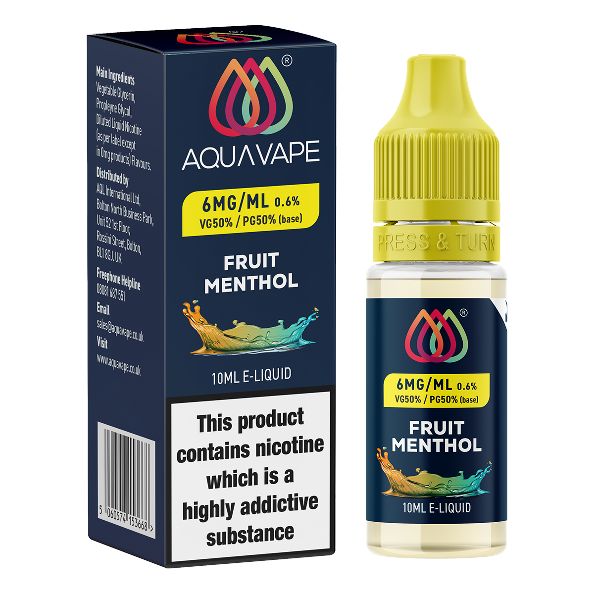 Fruit Menthol E-Liquid by Aquavape - 10ml