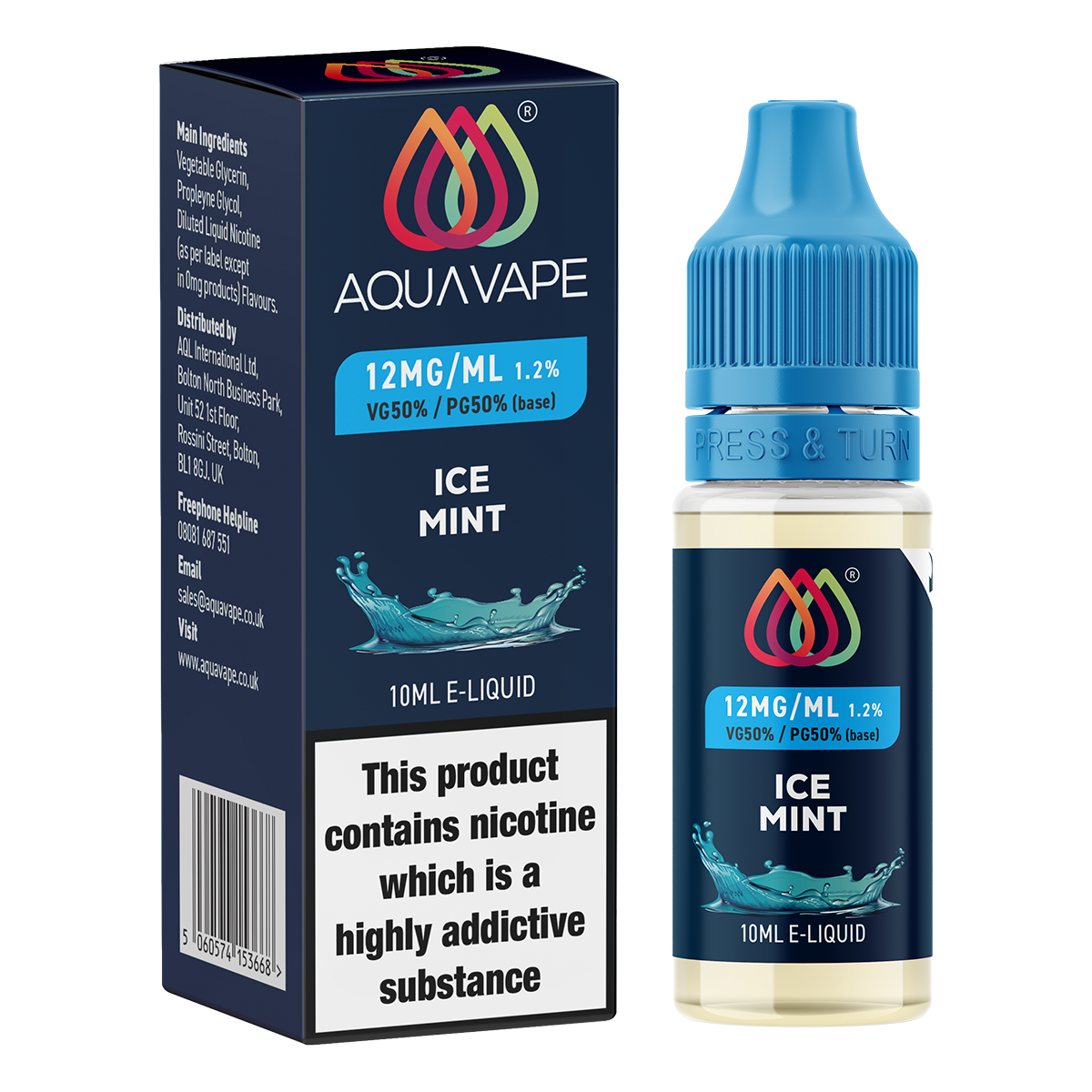 Ice Mint E-Liquid by Aquavape - 10ml