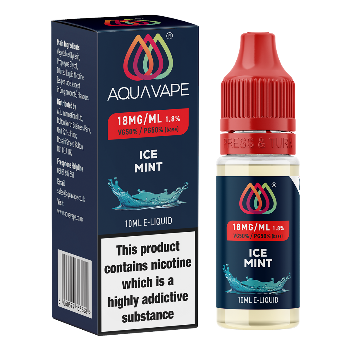 Ice Mint E-Liquid by Aquavape - 10ml