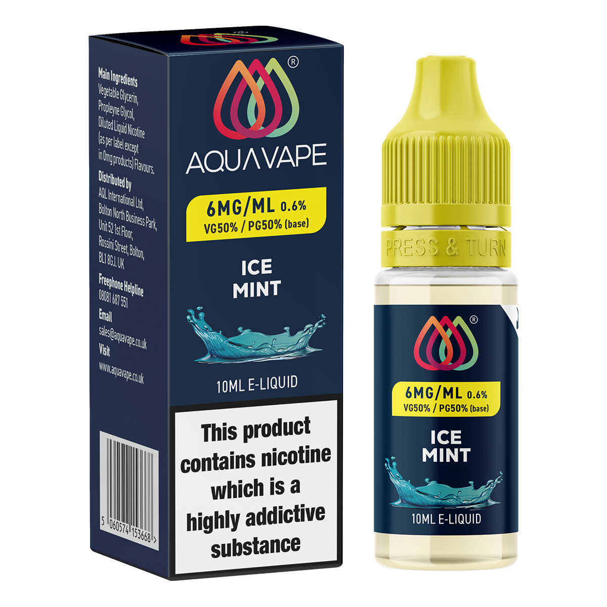 Ice Mint E-Liquid by Aquavape - 10ml