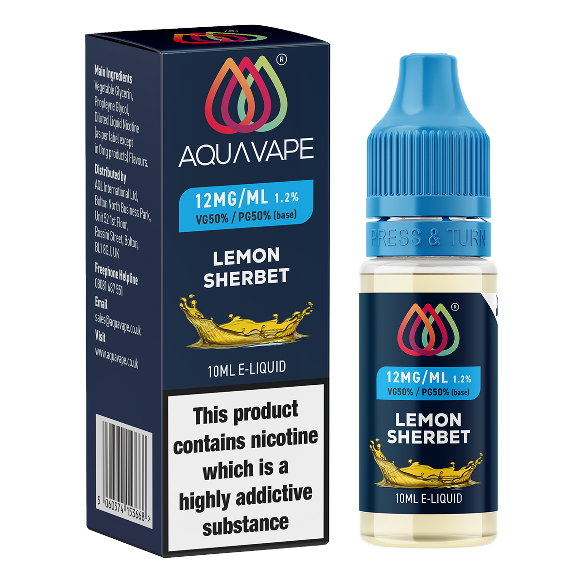 Lemon Sherbert E-Liquid by Aquavape - 10ml