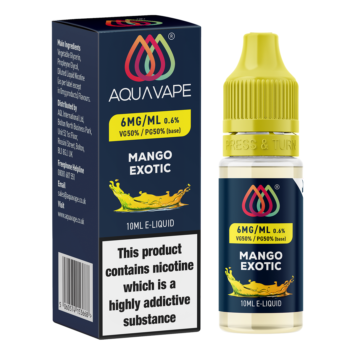 Mango Exotic E-Liquid by Aquavape - 10ml