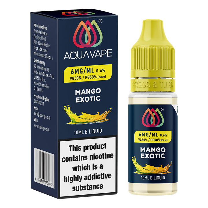 Mango Exotic E-Liquid by Aquavape - 10ml