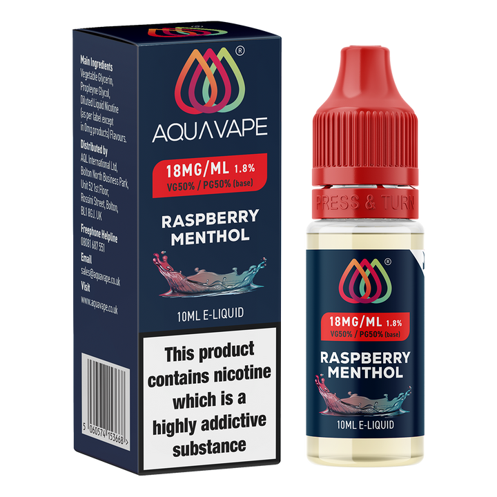 Raspberry Menthol E-Liquid by Aquavape - 10ml
