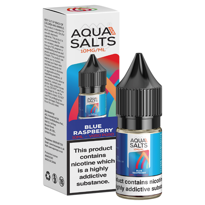 Blue Raspberry Nic Salt by Aqua Salts 10ml