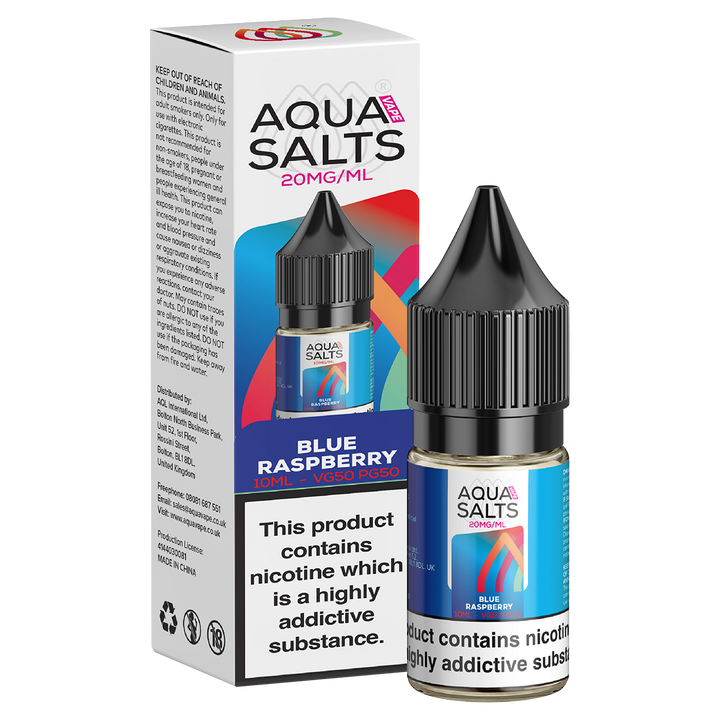 Blue Raspberry Nic Salt by Aqua Salts 10ml