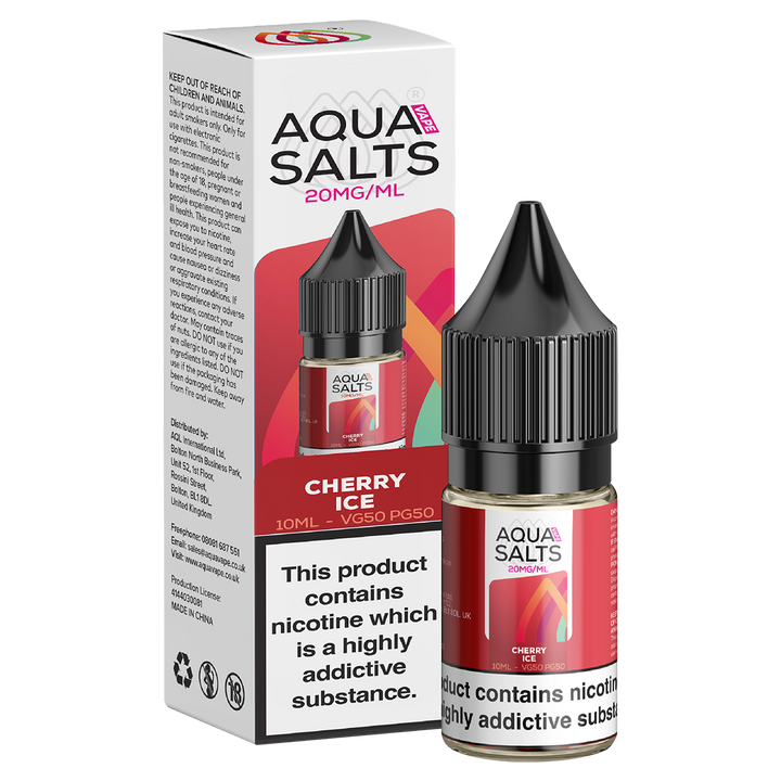Cherry Ice Nic Salt by Aqua Salts 10ml