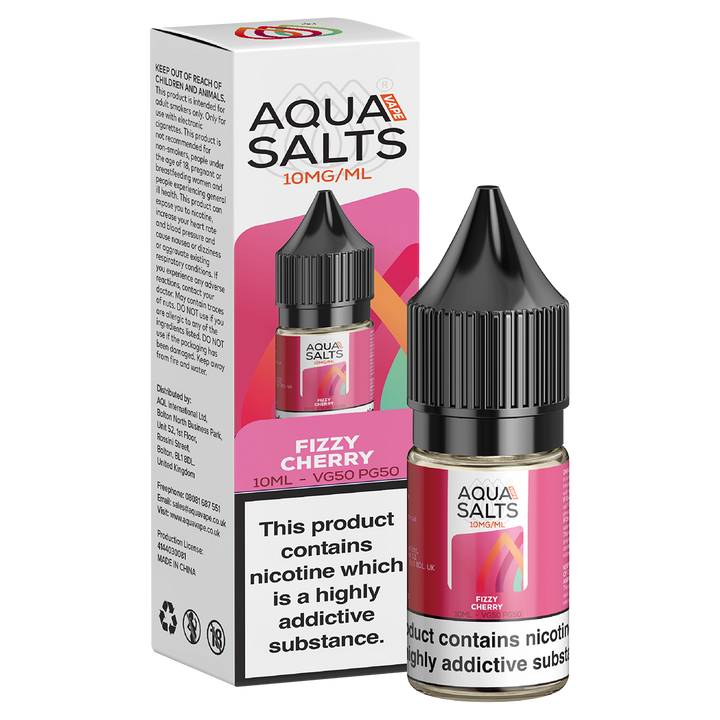Fizzy Cherry Nic Salt by Aqua Salts 10ml