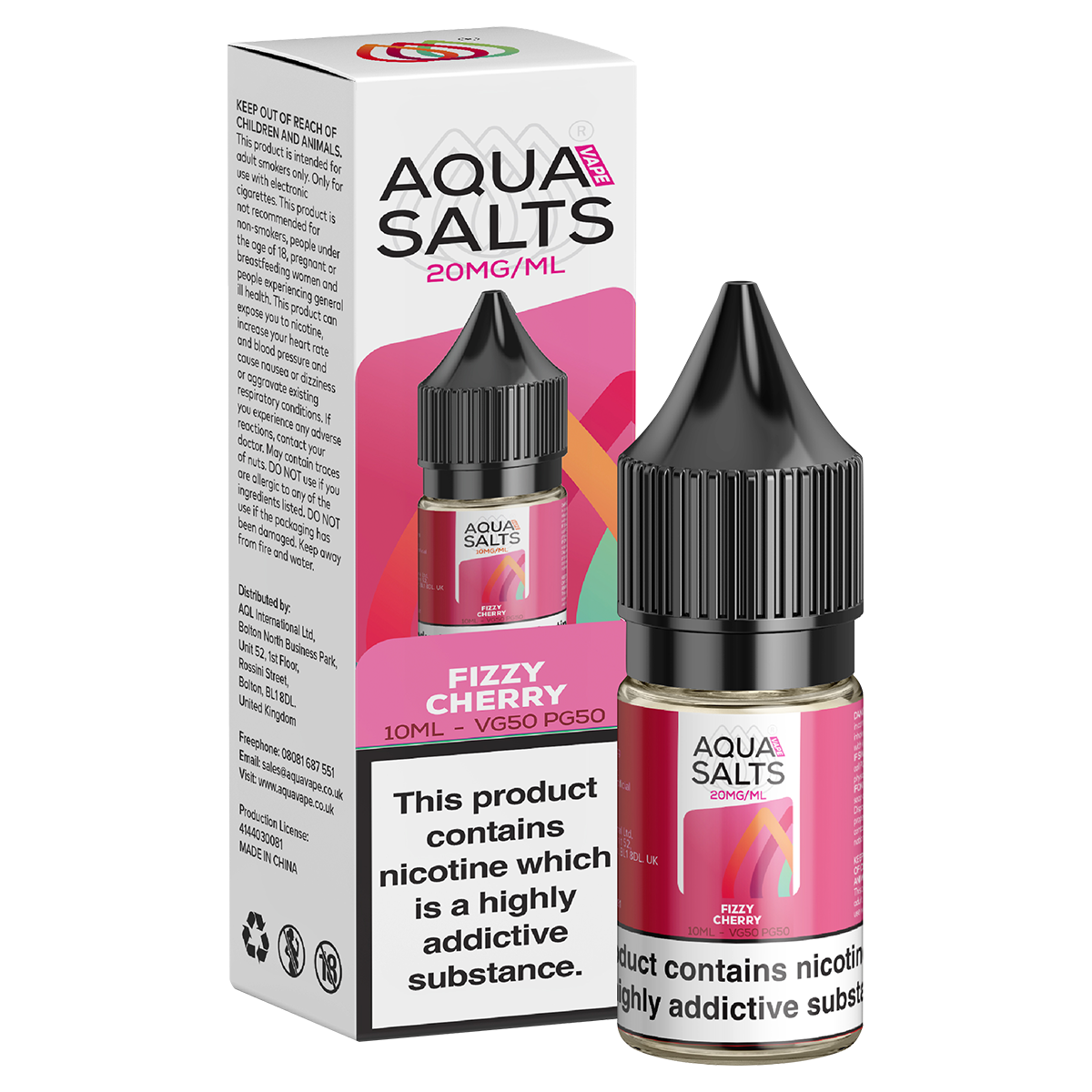 Fizzy Cherry Nic Salt by Aqua Salts 10ml
