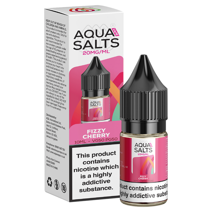 Fizzy Cherry Nic Salt by Aqua Salts 10ml