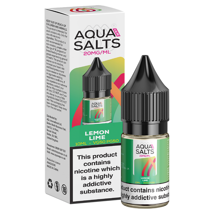 Lemon Lime Nic Salt by Aqua Salts 10ml