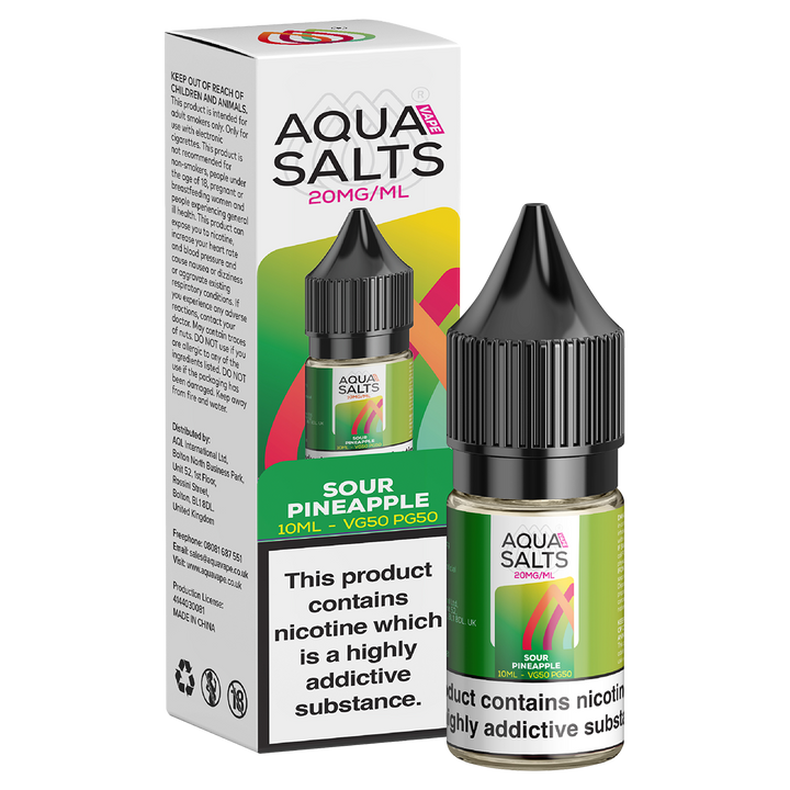 Sour Pineapple Nic Salt by Aqua Salts 10ml