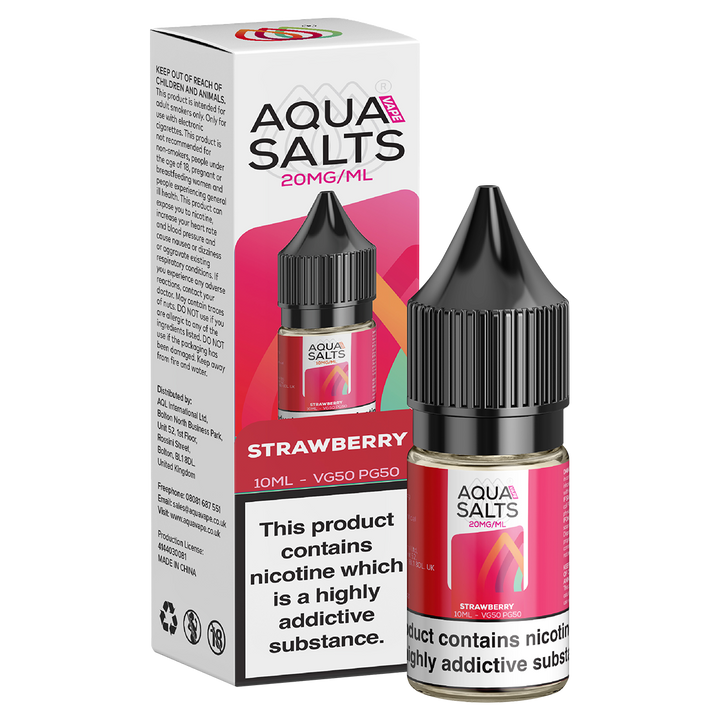 Strawberry Nic Salt by Aqua Salts 10ml